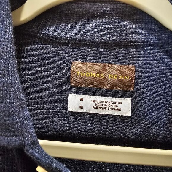 Thomas Dean Men's Long Sleeve Button Down Shirt Size M - Picture 2 of 3